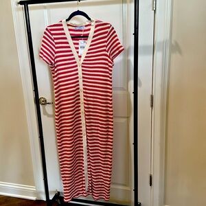 Mango midi striped dress NWT